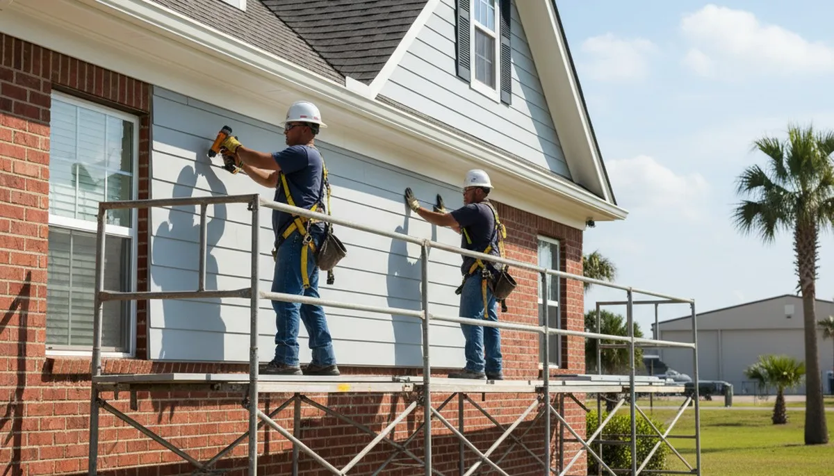 Vinyl siding installation in Shreveport, LA for a home exterior renovation