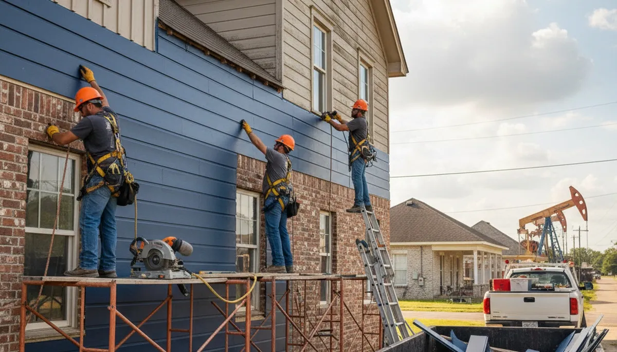 Vinyl siding installation in Shreveport, LA for a home exterior upgrade